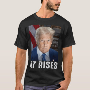 Trump 47 stijgt inaugurele foto van Donald Trump T-shirt