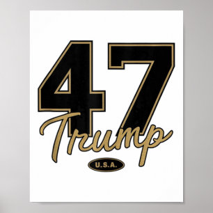 Trump 47 Trump 2024 Republikeinse Conservatief 47 Poster
