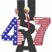 Trump 47 USA Sticker (Voorkant)