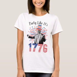 Trump 4 juli-feest alsof het 1776 Onafhankelijkhei T-shirt