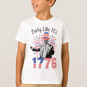 Trump 4 juli feest alsof het 1776 Onafhankelijkhei T-shirt