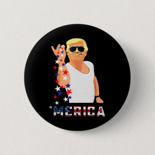 Trump 4 juli ronde button 5,7 cm