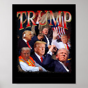 Trump 4eva 4 juli voor altijd liefde President We Poster
