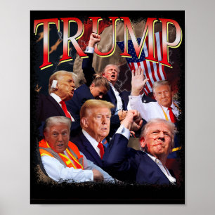 Trump 4eva 4 juli voor altijd liefde President We Poster