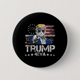 Trump 4eva 4 juli voor altijd liefde president wij ronde button 5,7 cm