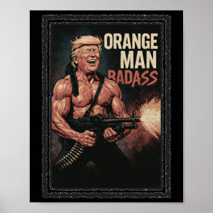 Trump 80s Action Hero - Funny Novelty Shir Poster