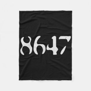 Trump 8647 retro zwarte anti grappige liberale pre fleece deken