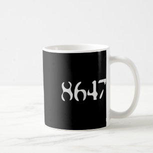 Trump 8647 retro zwarte anti grappige liberale pre koffiemok