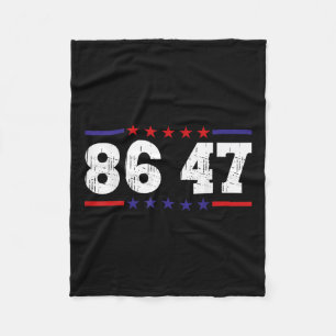 Trump 86 47 Politieke Humor Retro Vintage Fleece Deken