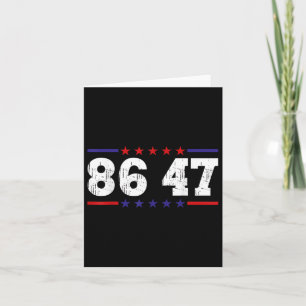 Trump 86 47 Politieke Humor Retro Vintage Kaart