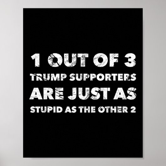 Trump-aanhangers zijn gewoon dom poster (Voorkant)