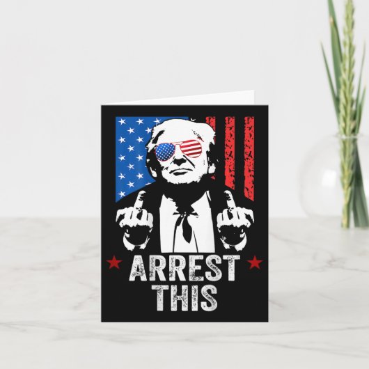 Trump Aanhouding Dit ( Aan De Achterkant ) Kaart (Voorkant)