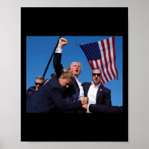 Trump aanval op Trump gevecht voor Amerika onder T Poster