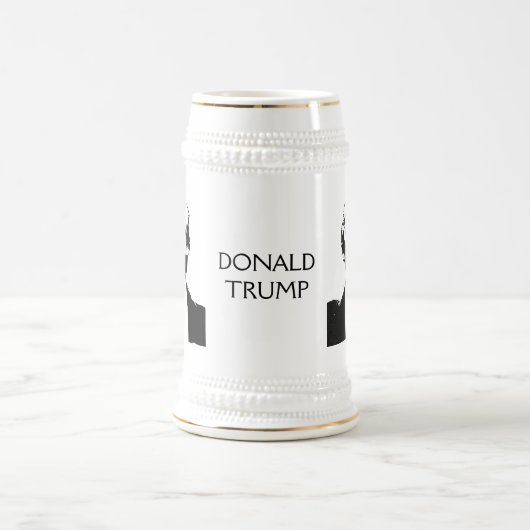 Trump Afbeelding Silhouette Custom Text Bierpul (Center)