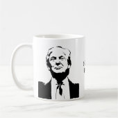 Trump Afbeelding Silhouette Custom Text Koffiemok (Links)