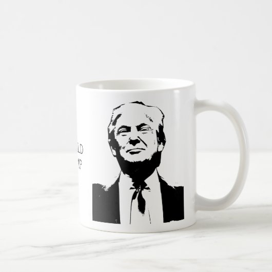 Trump Afbeelding Silhouette Custom Text Koffiemok (Rechts)