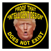 Trump : Affiche de protestation "Design intelligen (Devant)