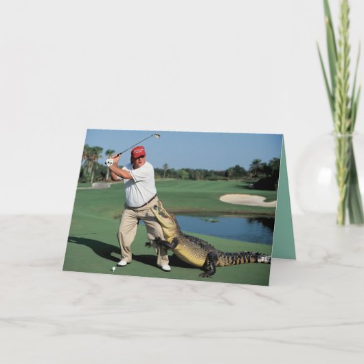 Trump Alligator Greeting Card Kaart (Voorkant)