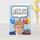 TRUMP ALLONS BRANDON ! CARTES D'ANNIVERSAIRE (Fleur jaune)