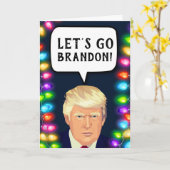 TRUMP ALLONS-Y BRANDON ! CARTES DE VOEUX DE NOËL (Fleur jaune)