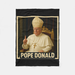 Trump als paus van de Vaticaanse kerk Trump Grappi Fleece Deken