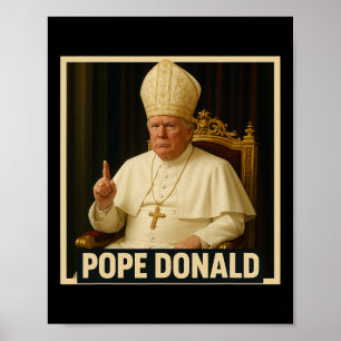 Trump als paus van de Vaticaanse kerk Trump Grappi Poster