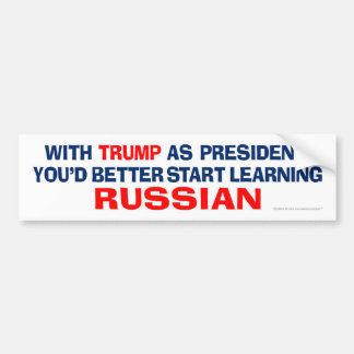 Trump Als President - Leer Russisch Bumpersticker