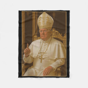 Trump als Vaticaanse Kerk Paus Trump Grappig Vatic Fleece Deken