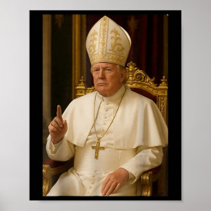 Trump als Vaticaanse Kerk Paus Trump Grappig Vatic Poster