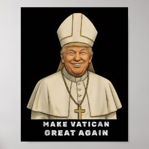 Trump als Vaticaanse Kerk Paus Trump maakt Vaticaa Poster