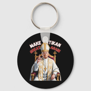 Trump als Vaticaanse Kerk Paus Trump maakt Vaticaa Sleutelhanger