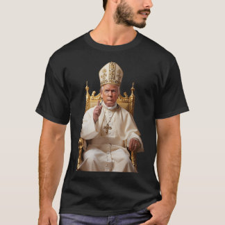Trump als Vaticaanse Kerk Paus Vaticaan Christelij T-shirt