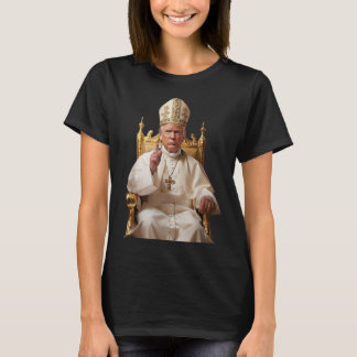 Trump als Vaticaanse Kerk Paus Vaticaan Christelij T-shirt