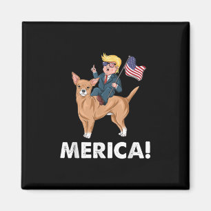 Trump America Chihuahua Dog American Hero Magneet
