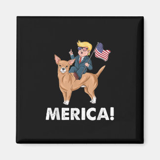 Trump America Chihuahua Dog American Hero Magneet