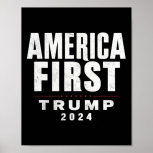 Trump America First: het President slaagt tegen Poster