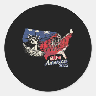 Trump America's Gulf Mexico President Trump 2025 A Ronde Sticker