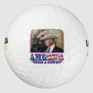TRUMP-AMERIKA-COWBOY GOLFBALLEN