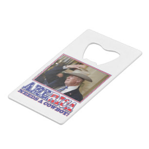 TRUMP-AMERIKA-COWBOY KREDIETKAART FLESSENOPENER