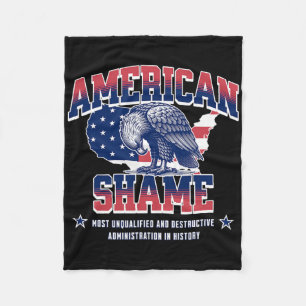 Trump Amerikanen Adelaar Schaamte Onbekwaam Destru Fleece Deken
