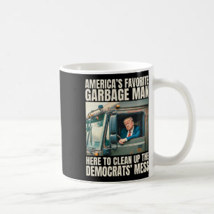 Trump Amerika's favoriete vuilnis Man Trump in Tra Koffiemok