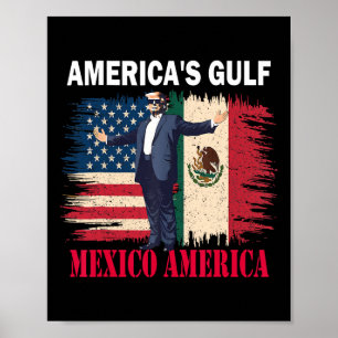 Trump Amerika's Golf Mexico President Trump Somber Poster