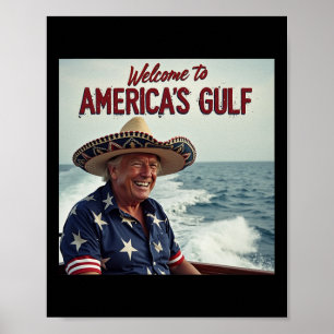 Trump Amerika's Golf Mexico President Trump Somber Poster