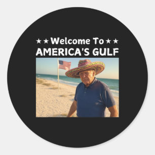 Trump Amerika's Golf Mexico President Trump Somber Ronde Sticker