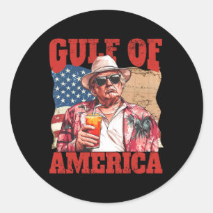Trump Amerika's Golf Mexico President Trump Somber Ronde Sticker