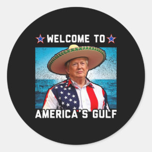 Trump Amerika's Golf Mexico President Trump Somber Ronde Sticker