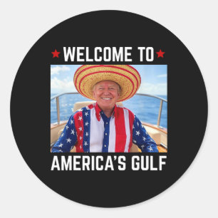 Trump Amerika's Golf Mexico President Trump Somber Ronde Sticker