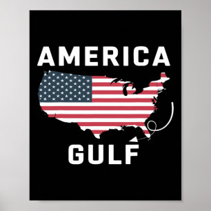 Trump Amerika's Golf Mexico Retro Amerikaanse kaar Poster
