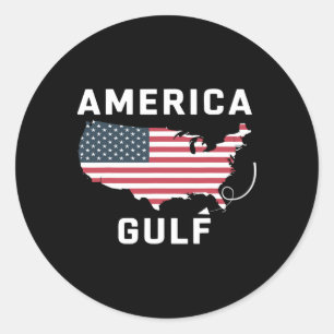 Trump Amerika's Golf Mexico Retro Amerikaanse kaar Ronde Sticker