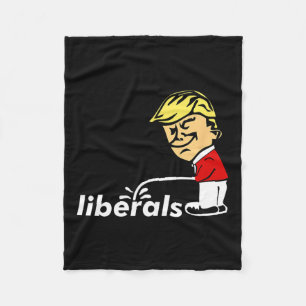 Trump anti-liberale Donald Trump pissen op liberaa Fleece Deken